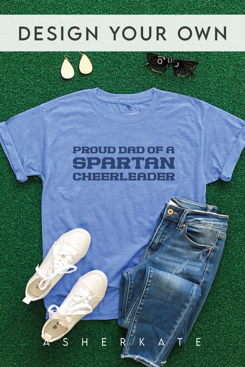 Custom Captain Tee - Heather Royal