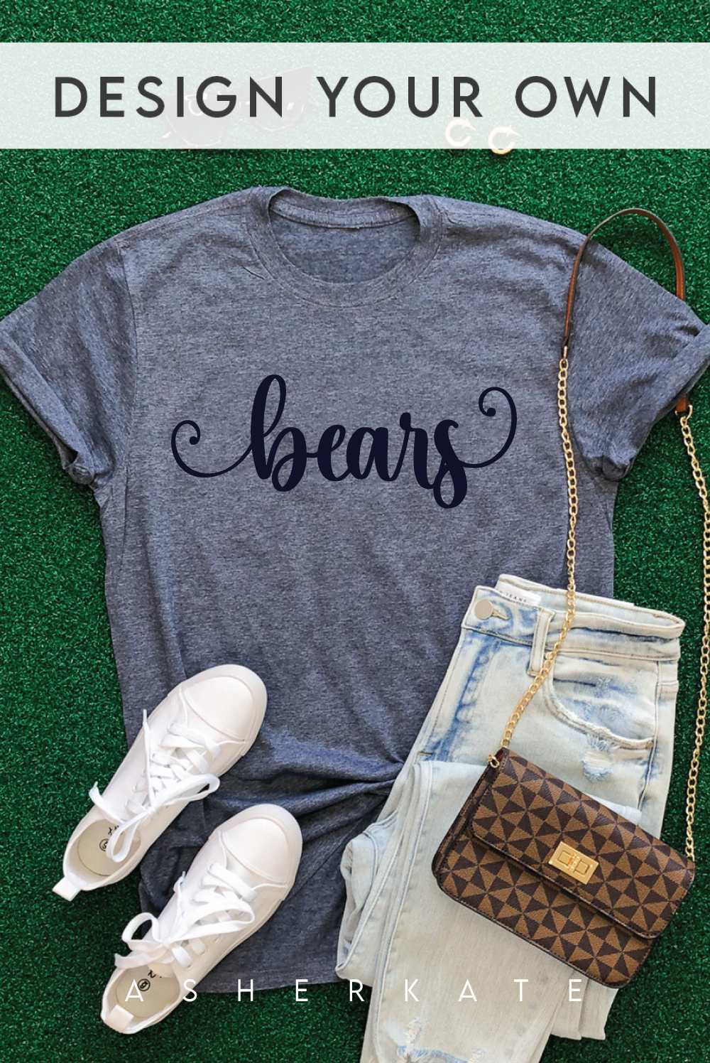 Custom Champion Tee - Heather Navy