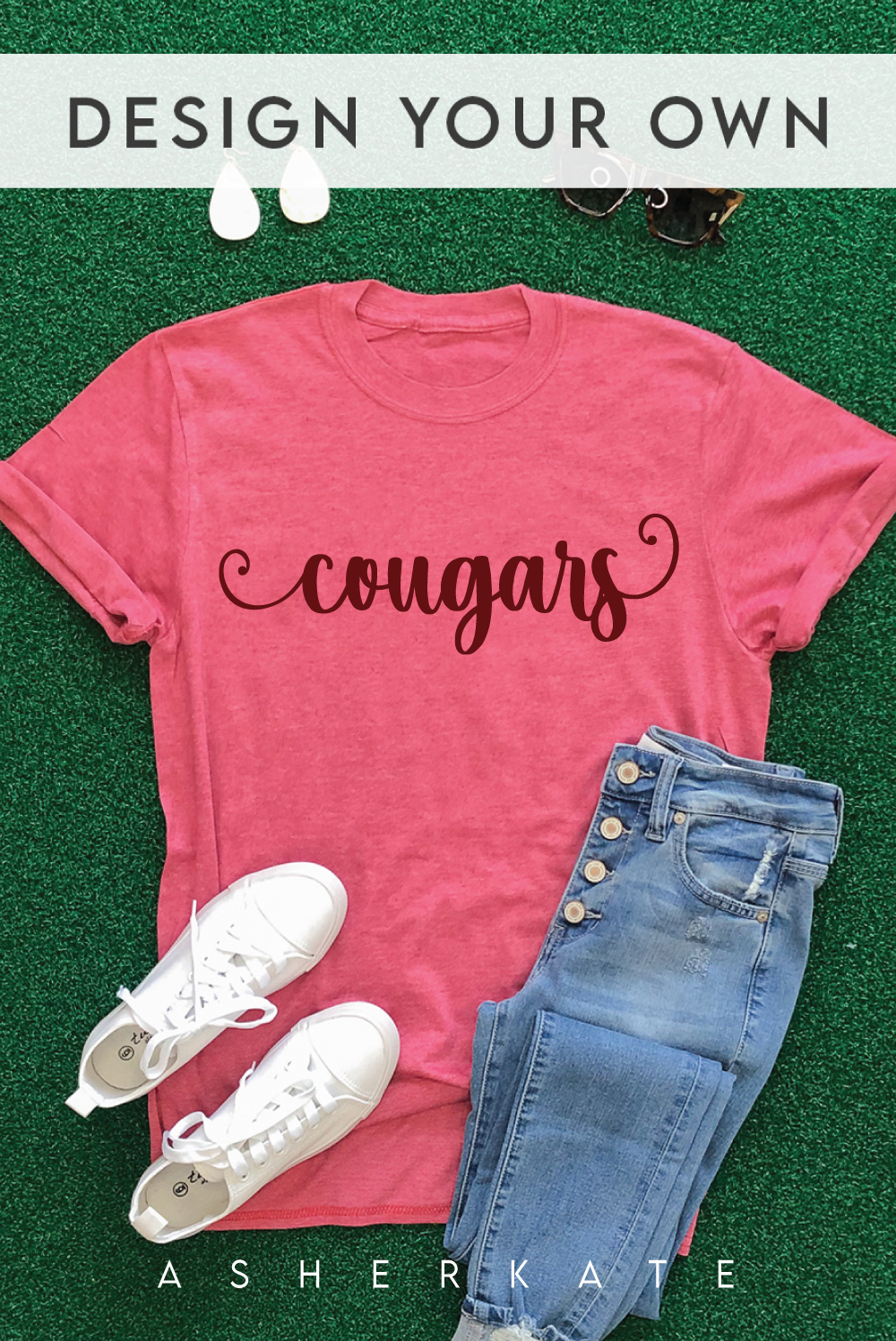 Custom Champion Tee - Heather Crimson