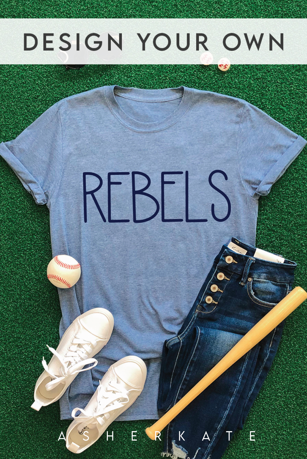 Custom Fan Tee - Heather Indigo