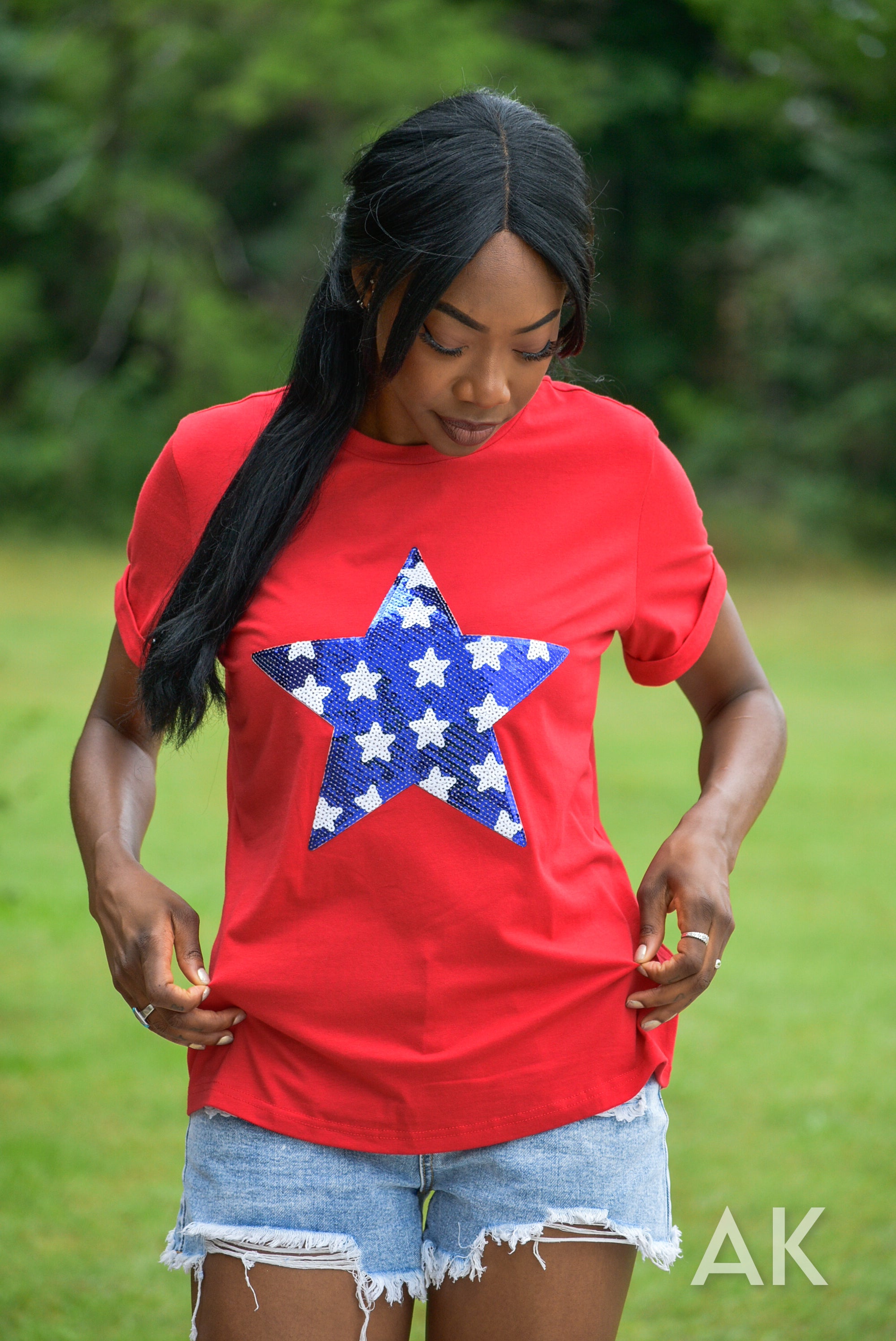 Freedom Sequin Tee