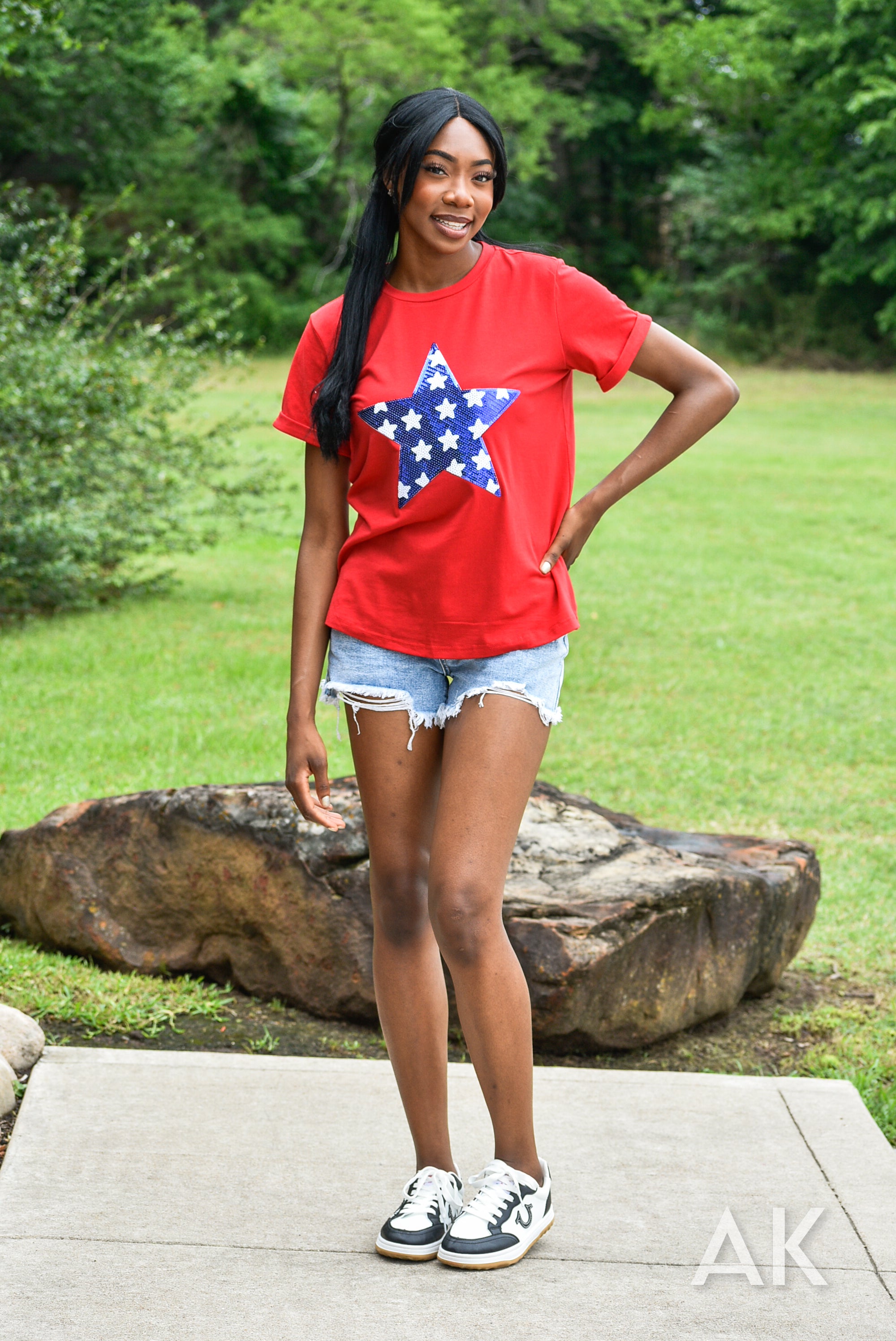 Freedom Sequin Tee