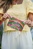 Hey Good Lookin Beaded Midi Clutch