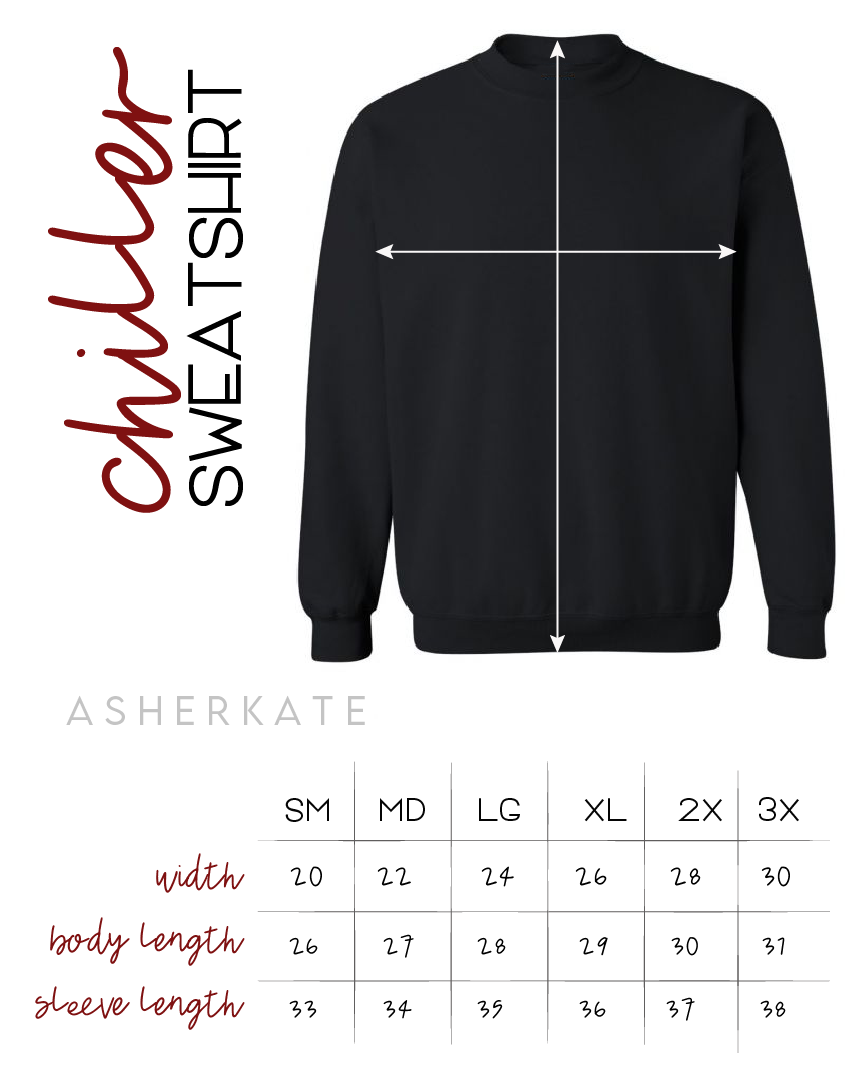 Custom Full Heart Crewneck - Heather Navy