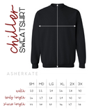 Custom Full Heart Crewneck - Heather Navy