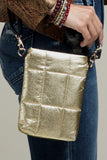 Buble' Metallic Quilted Crossbody