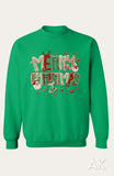 Faux Yarn Merry Christmas Crewneck