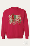 Faux Yarn Merry Christmas Crewneck