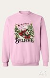 Faux Yarn Believe Crewneck