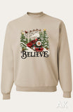 Faux Yarn Believe Crewneck