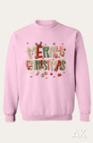 Faux Yarn Merry Christmas Crewneck