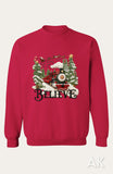 Faux Yarn Believe Crewneck