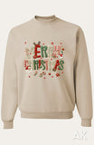 Faux Yarn Merry Christmas Crewneck