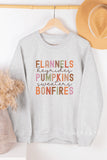 Flannels Pumpkins Bonfires Crewneck