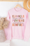 Flannels Pumpkins Bonfires Crewneck