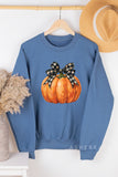 Gingham Pumpkin Crewneck