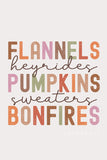 Flannels Pumpkins Bonfires Tee