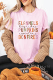 Flannels Pumpkins Bonfires Tee