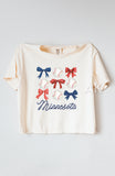 Baseball & Bows Boxy Tee - American League