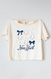 Baseball & Bows Boxy Tee - American League