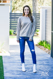 Amelia Ribbed Crewneck