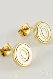 Cleo Shell Inlay Necklace Studs