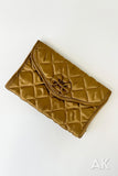 Marie Quilted Satin Pouch