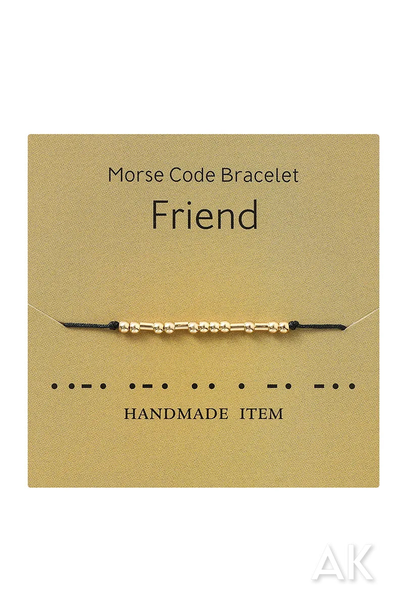 Friends Morse Code Morse Code Bracelet - Friend – AsherKate