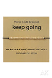 Morse Code Bracelet - Keep Going