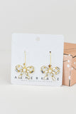 Divani Zircon & Pearl Bow Earrings