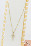 Rhinestone Cross Necklace VI