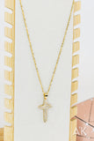 Rhinestone Cross Necklace VI