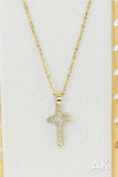 Rhinestone Cross Necklace VI