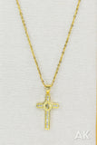 Rhinestone Cross Necklace V