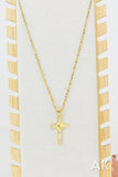 Rhinestone Cross Necklace V