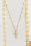 Rhinestone Cross Necklace V