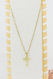 Rhinestone Cross Necklace V