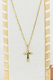 Rhinestone Cross Necklace IV