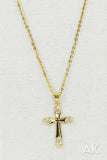 Rhinestone Cross Necklace IV