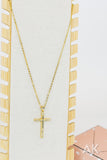 Rhinestone Cross Necklace III