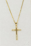 Rhinestone Cross Necklace III