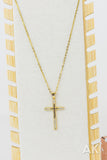 Rhinestone Cross Necklace III