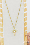 Rhinestone Cross Necklace II