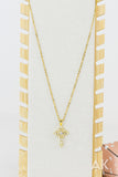 Rhinestone Cross Necklace II