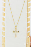 Rhinestone Cross Necklace I