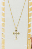 Rhinestone Cross Necklace I