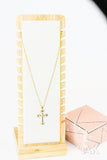 Rhinestone Cross Necklace I