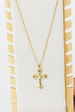 Rhinestone Cross Necklace I