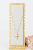 Rhinestone Cross Necklace I