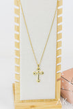 Rhinestone Cross Necklace I